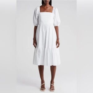 *NWT! Nanette Lepore Tiered White Dress